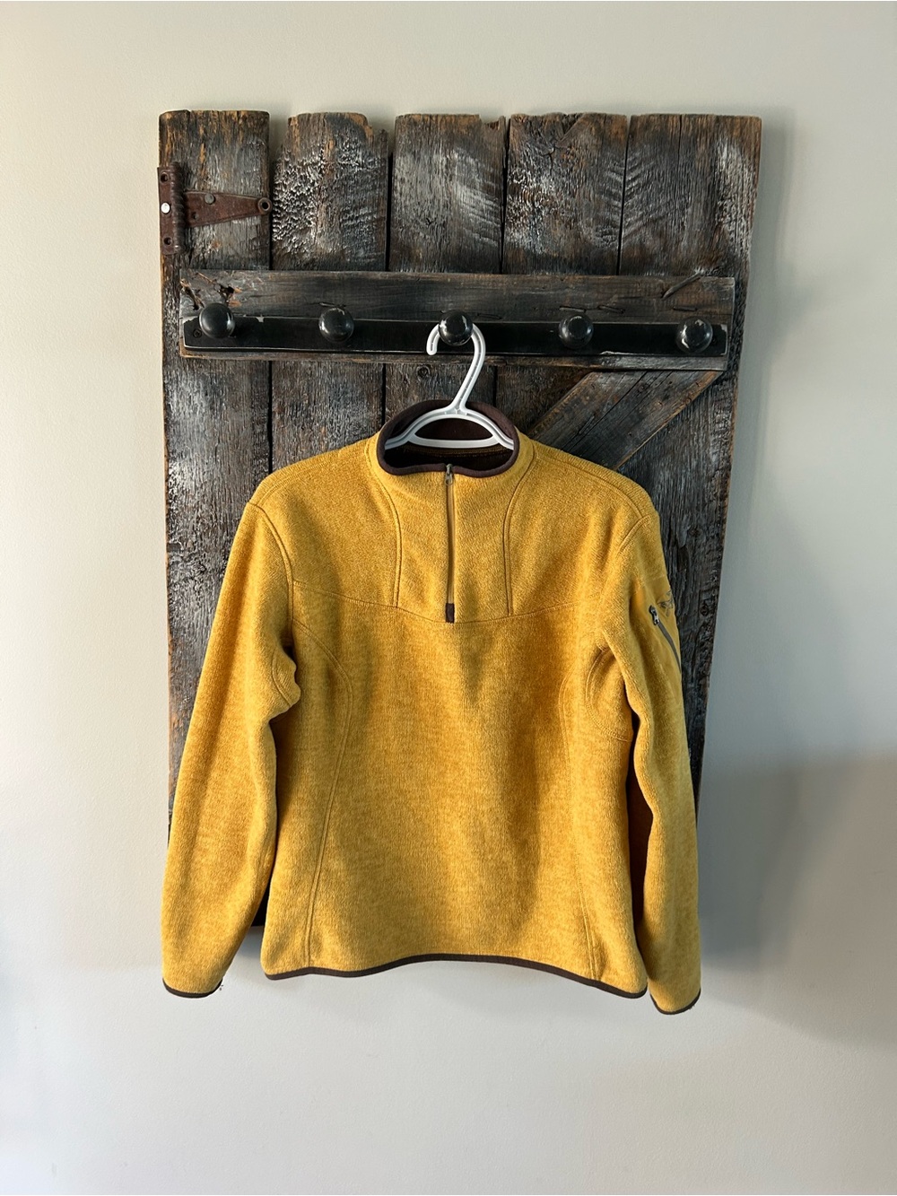 Women's Arc’teryx Mustard Yellow Half-Zip Sweater